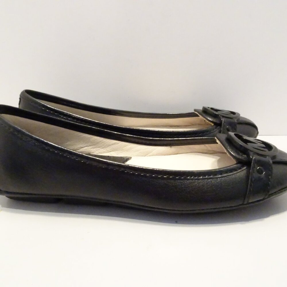 Michael Kors Fulton Moc Flats Black Leather w/ Black Hardware Womens size 5 - Picture 2 of 6